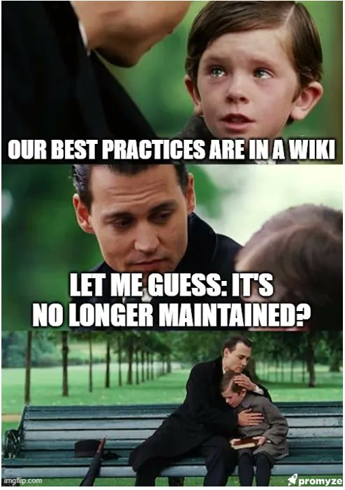 Best practices developers not maintained